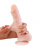 Джага-Джага - Фаллоимитатор с хребтом из киберкожи, 20х3.8 см (телесный)