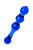 Sexus Glass - Двусторонний фаллоимитатор, 20,5 см (синий)