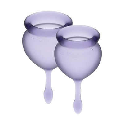Satisfyer Feel Good - Набор менструальных чаш, 15 мл и 20 мл (фиолетовый)