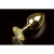 Пикантные штучки - Большая золотистая анальная пробка с ярким кристаллом, 9 см (жёлтый)