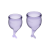 Satisfyer Feel Secure - Набор менструальных чаш, 15 мл и 20 мл (фиолетовый)