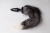 Luxurious Tail - Роскошная анальная пробка с натуральным пушистым лисьим хвостом, 11 см (чёрный) 