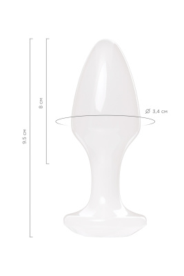 TOYFA - Анальная пробка, 9,5 см (белый) 