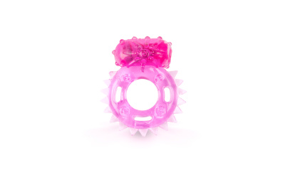 Браззерс - Эрекционное кольцо c вибрацией, 3.5 см (розовый)