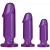 Doc Johnson Anal Starter Kit - Набор анальных фаллосов на присоске, 13 см, 10 см, 8 см (фиолетовый) 