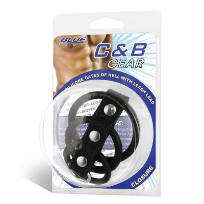 BlueLine - Тройное силиконовое кольцо с ремешком и креплением для поводка 