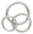 ORION Metallic Silicone Cock Ring Set - Набор эрекционных колец, 3 шт (серебристый) 
