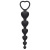 OUCH! Anal Heart Beads силиконовая анальная ёлочка, 18.5х2.8 см (чёрный)