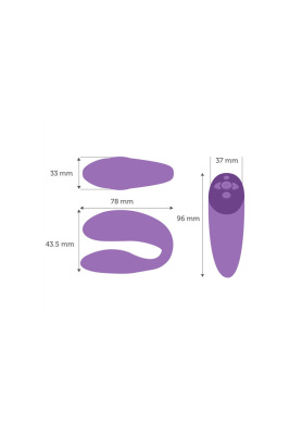 We-Vibe Chorus - перезаряжаемый вибратор для пар, 7.8 х 3.3 см (фиолетовый) 