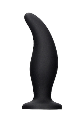 OUCH! Curve Butt Plug силиконовая анальная пробка, 11.4х3.2 см (чёрный) 
