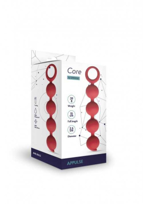 Appulse - Анальная цепочка для новичков, 15х2.5 см. (бордовая)