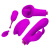 Baile Thrill Kit - Вибромассажёр с сменными насадками, 20х3.2 см (фиолетовый) 
