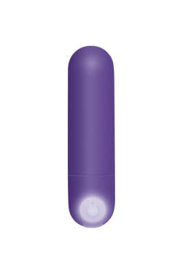FINGERIFIC - Вибропуля с силиконовой щеточкой для клиторальной стимуляции, 8,9х3,2 см (фиолетовый) 