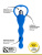 Браззерс - Анальная ёлочка с вибрацией, 14х3.5 см (синяя)