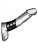 Джага-Джага широкое лассо-утяжка на пенис с металлическими кнопками, 17.5 см (чёрный) 