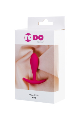 ToDo by Toyfa Hub яркая силиконовая анальная пробка, 7.2х2 см (розовый) 