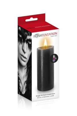 Fetish Tentation - Низкотемпературная свеча для ваксплея, 10 см (черный)