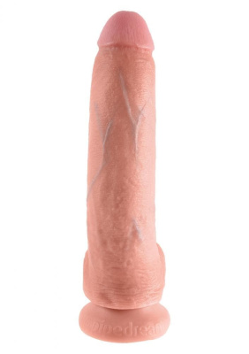 PipeDream King Cock - Реалистичный фаллоимитатор с мошонкой на присоске, 23х5 см (телесный)