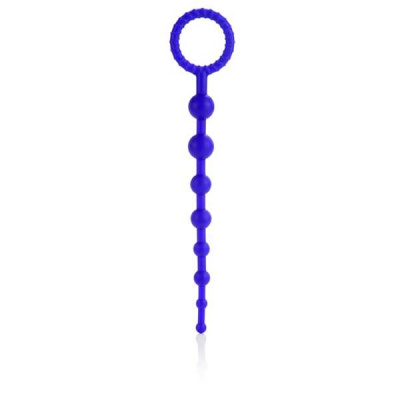 California Exotic Novelties X-10 Beads - Анальная цепочка из силикона, 20.2х2 см (фиолетовый)