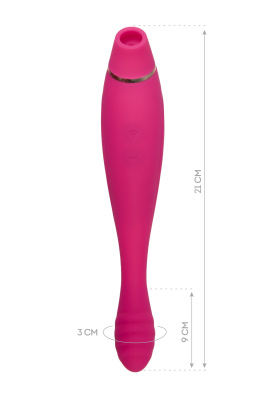 JOS Danvi - Вибратор с вакуум-волновой стимуляцией, 21,5х3 см (розовый) 