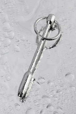 TOYFA Metal - Уретральный плаг-пуля с кольцом в основании, 12 см (серебристый)