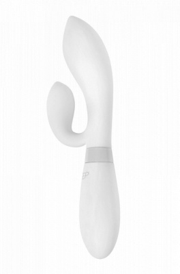 Indeep Juna перезаряжаемый вибратор кролик 10 режимов вибрации, 21.5х3.5 см (белый)