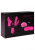 Набор Switch Pleasure Kit #1 набор из универсальной базы, двух взаимозаменяемых насадок, маски для глаз и пуховки, (розовый) 