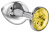 Lola Games Diamond Yellow Sparkle Small металлическая анальная пробка с кристаллом, 7х2.8 см (желтый) 