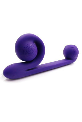Snail Vibe от  Spiritus&Co - Вибратор для двойной стимуляции клитора и влагалища, 24х3.5 см (фиолетовый)