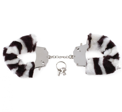 Fetish Fantasy Series Original Furry Cuffs Zebra меховые наручники (черный с белым)