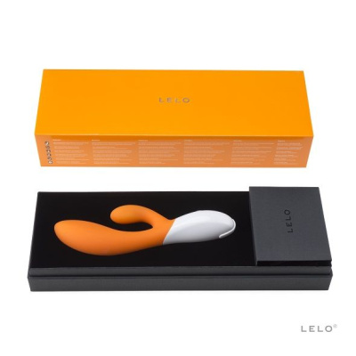 Lelo Ina 2 - премиум вибратор кролик, 19х3.5 см (оранжевый)