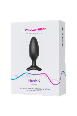 Lovense Hush 2 M - анальная смарт пробка с вибрацией, 13,5 см 