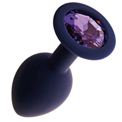 Le Frivole Gamma - Анальная пробка с кристаллом, 9.4х4.3 см (фиолетовый) 