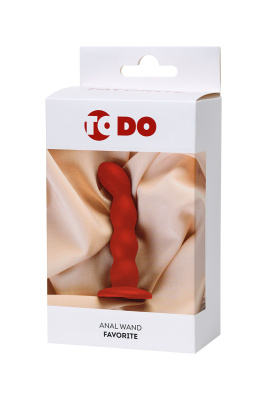 Toyfa ToDo Favorite - анальный фаллоимитатор, 13х2.8 см (красный) 