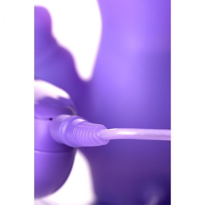 NMC Bunny Icy - Вибратор с клиторальным стимулятором на присоске, 18х4 см (фиолетовый)