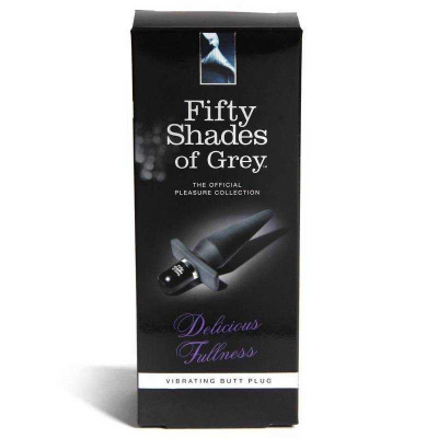 Вибрирующая анальная пробка FSoG Delicious Fullness Vibrating Butt Plug Grey, 3.2 см (чёрный) 