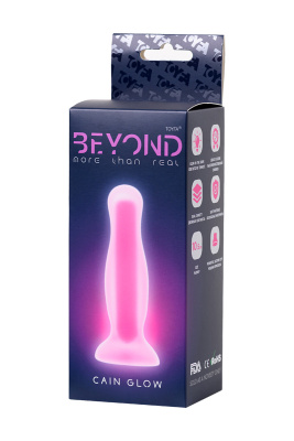 Beyond by Toyfa Cain Glow - Анальная пробка светящаяся в темноте, 10,5 см (розовый) 