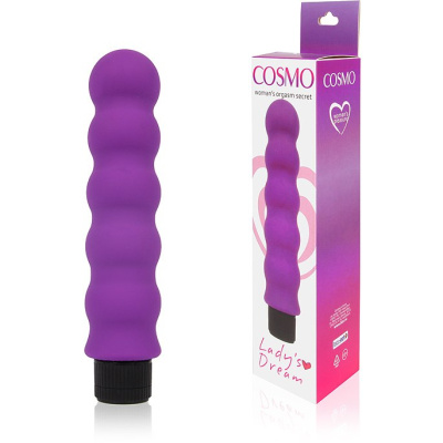 Cosmo Lady's Dream - рельефный вибратор, 15х3.2 см (фиолетовый)