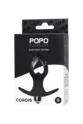 POPO Pleasure by ToyFa Cordis маленкая анальная пробка с вибрацией, S 10х4 см (чёрный) 