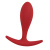 Le Frivole Libra - Силиконовая анальная пробка, 8.9х2.6 см (бордовый) 
