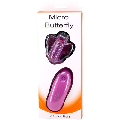 Gopaldas Micro Butterfly - Клиторальный стимулятор бабочка на пульте, 6.5 см (розовый) 