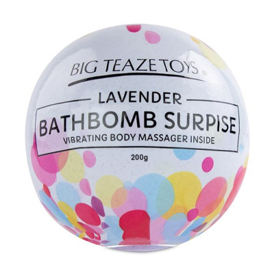 Big Teaze Toys Bath Bomb Surprise бомба для ванны с ароматом лаванды и вибропуля, 5.5 см