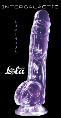 Lola Games Intergalactic Luminous - Фаллоимитатор с присоской, 20х3.3 см (фиолетовый)