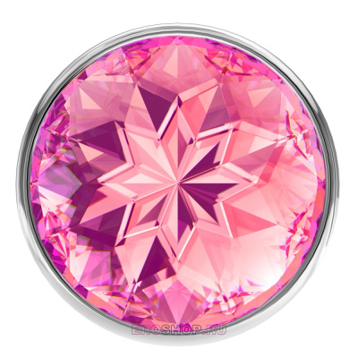 Анальная пробка из металла Diamond Sparkle Small, 7 см (розовый) 