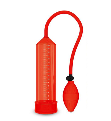 Джага-Джага - Вакуумная помпа для члена, 25х6 см (красный) 
