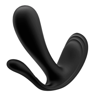 Satisfyer Top Secret+ бесшумный вибромассажер для ношения и стимуляции анальной и точки G, 11х3 см (чёрный)