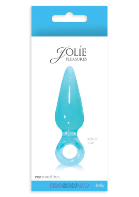 Анальный стимулятор Jolie Pleasures Plug Mini, 3 см (голубой) 