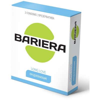 Bariera Long Iove - Презервативы с пролонгирующим эффектом (3 шт)