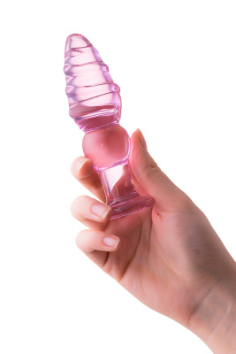Sexus Glass - Анальная пробка, 13,5 см (розовый) 