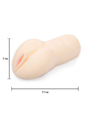 Браззерс - Мастурбатор-вагина из био-кожи, 17х7 см (телесный)